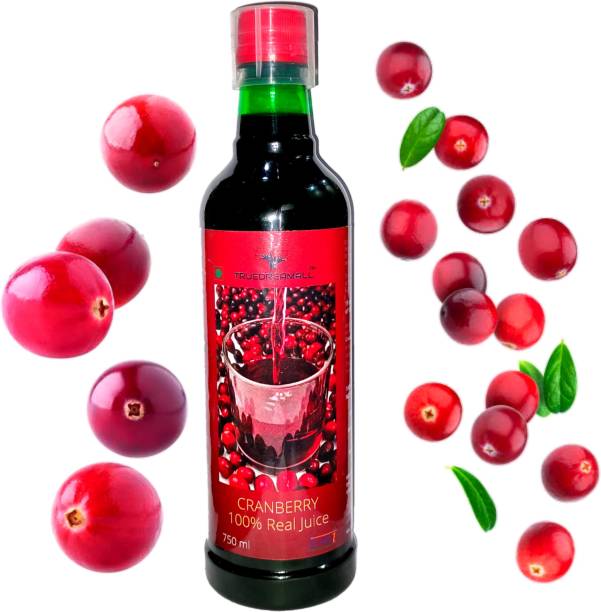 TRUEDREAMALL Cranberry Juice for UTI with No Added Sugar, 100% Natural, Organic Juice [750ml CONCENTRATE JUICE]
