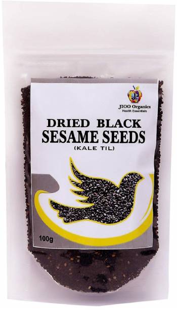 Jioo Organics Dried Black Sesame Seeds, Kale Til 100g Seed