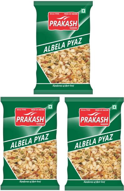 Prakash Namkeen Albela Pyaz Mix 250G (pack of 3)