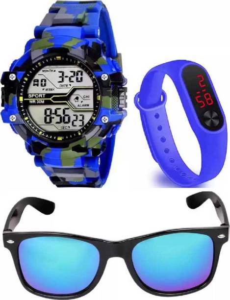 DKERAOD Digital Watch – For Boys & Girls – Buy DKERAOD Digital Watch – For Boys & Girls New Extraordinary Trending Combo Set Of Three Watch Led…