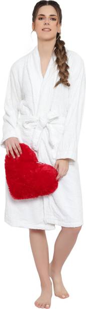 Cotton Trendy White Medium Bath Robe