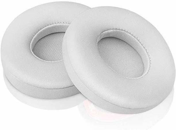 SYGA Extra Thick Replacement Earpads for Beats Solo 2 & 3 Ear Pads for Beats Solo 2 & 3 Wireless ON-Ear Headphones - Soft Leather, Luxury Memory Foam, Strong Adhesive-White Over The Ear Headphone Cushion