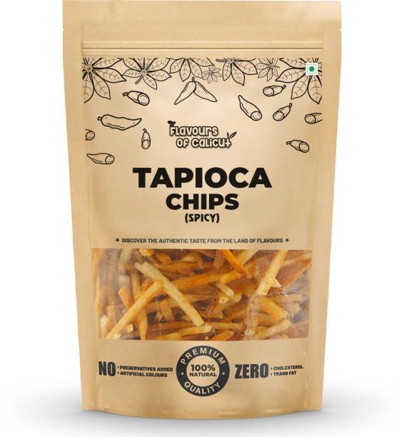 Flavours of calicut Kerala Tapioca (Kappa) Chips - 1Kg Chips