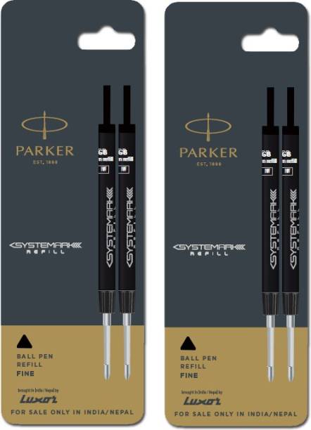 PARKER Systemark Beta Pen Combo 4 Black Refills Ball Pen Refill