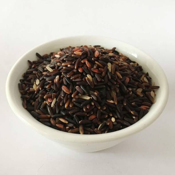 Thanjai iyerkai Karuppu Kavuni Rice (Black Rice) 100% Natural Traditional Method Farmed Rice Black Kavuni Arisi Rice (Long Grain, Unpolished)