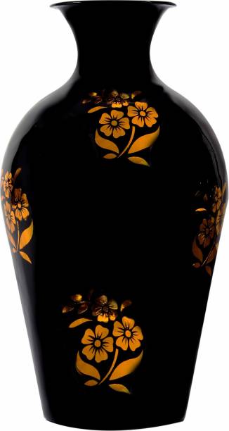 ALNICO METALLIC BLACK GOLD FLOWER VASE Iron Vase