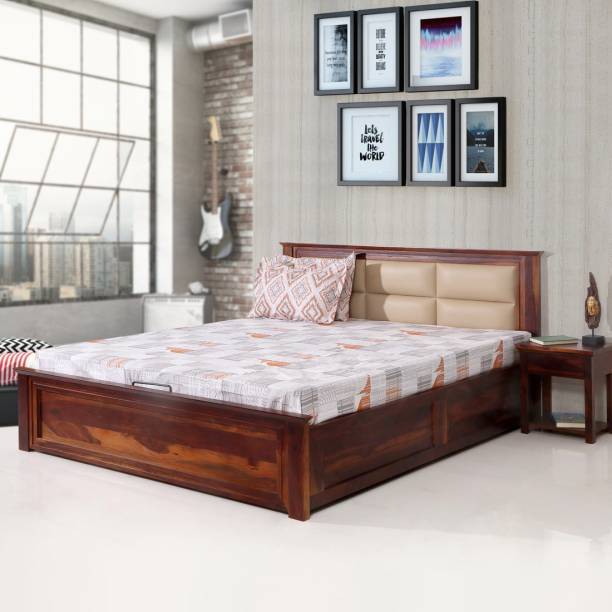 EVOK Angela Solid Wood King Hydraulic Bed
