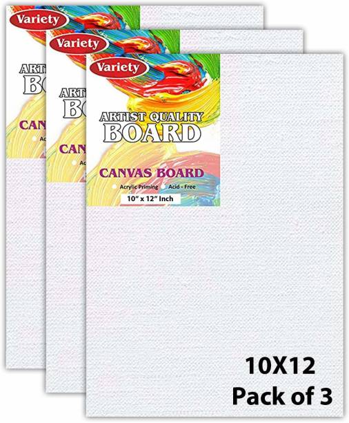 variety 10 X 12 CANVAS BOARD Cotton Medium Grain Board Canvas (Set of 3)