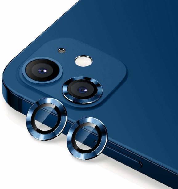 ICREATOR Camera Lens Protector for Iphone 12mini Blue Camera Lance With Inbuilt Tempered Glass Aluminium Alloy Metal Ring Scratch proof Very Easy To Install With Ultra Protection(Pack of 2)