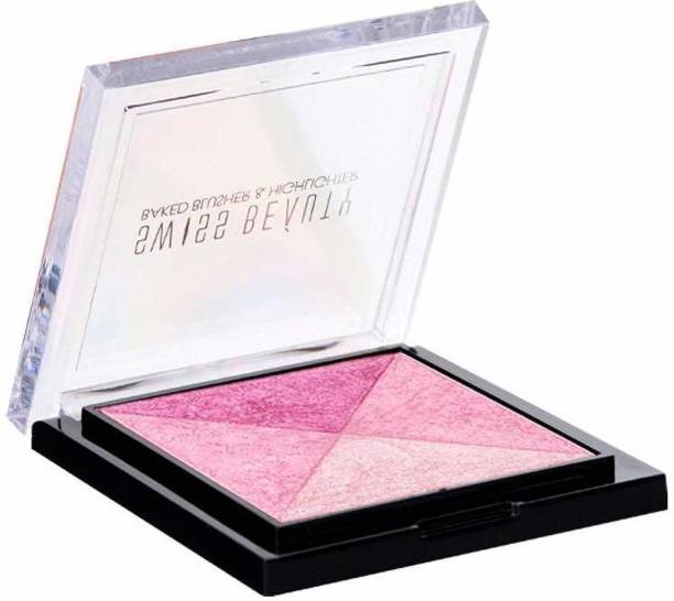 SWISS BEAUTY Lightweight Baked Blusher and Highlighter with Blends effortlessly and Long lasting - 03