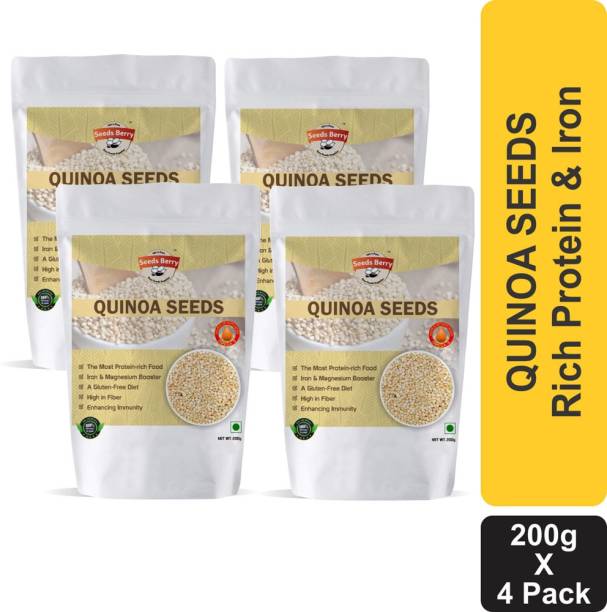 Seeds Berry White Quinoa Seeds for Weight Loss - Calcium & Fiber Rich Quinoa with Iron Booster Superfood