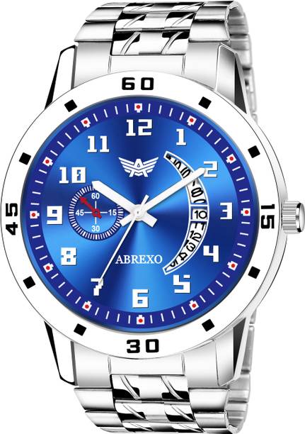 ABREXO Abx8888-Blue BL-Blue Dial Silver Bracelet Date Functioning Watch For Boys Analog Watch – For Boys