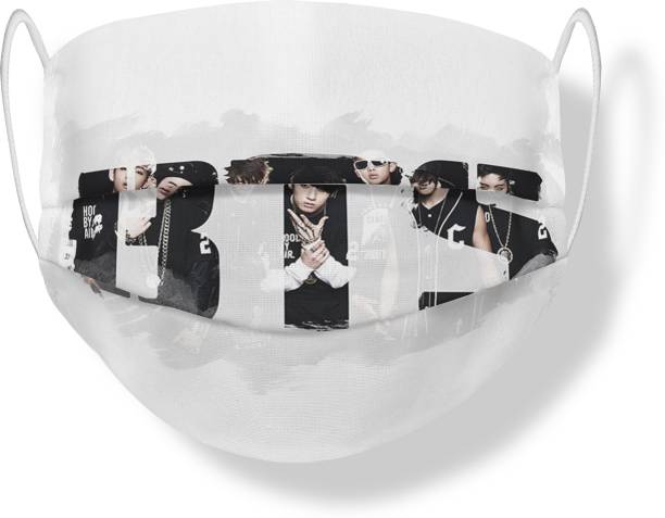 HeartInk BTS Bangtan Boys Theme Unisex Cotton Pollution Mask-HIKBTSMK11 Washable, Reusable Cloth Mask