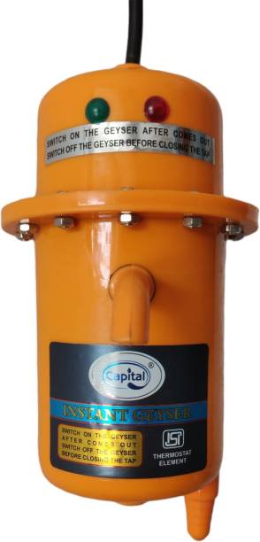 Capital 1 L Instant Water Geyser (PORTABLE GEYSER 1 L Instant Water Geyser (PORTABLE GEYSER 1 L Instant Water Geyser (PORTABLE GEYSER Fantabulous 1 L Instant Water Geyser (Instant Portable Water Heater/Geyser for Home || Office || Restaurants || Labs || Clinics || Saloon || Beauty Parlour 3000 Wt.,,, Orange)