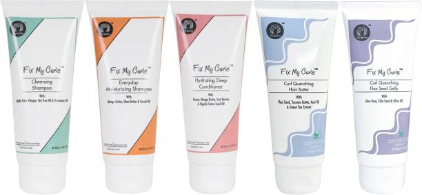 Fix My Curls 5 Step Moisture Travel Kit for Curly and Wavy Hair Hair Lotion