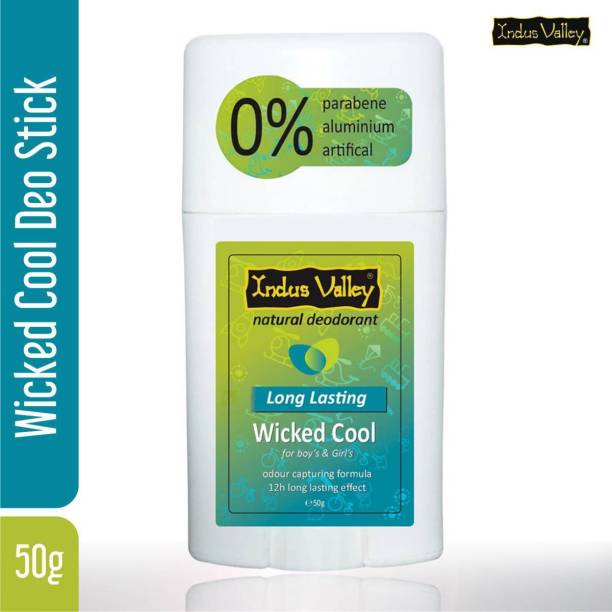 Indus Valley Paraben Free Natural Wicked Cool Deodorant Stick - For Boys & Girls Deodorant Stick  -  For Men & Women
