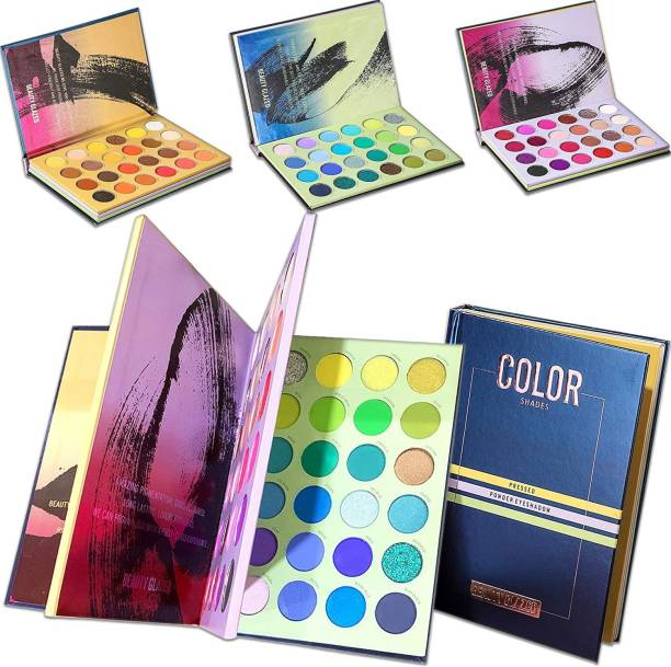 Beauty Glazed 72 Color Press Eyeshadow Palette Book Shadow Palette Glitter Matte Shimmer Natural Highly Pigmented Professional Eye Shadow Powder Long Lasting Waterproof Make Up Pallet 70 g