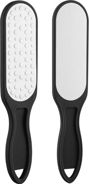 Beauté Secrets Foot File (1 PCS), Double Sided Foot Scraper Callus Remover, Foot Rasp for Cracked Heel and Foot Corn Removal, Stainless Steel Foot File, Black