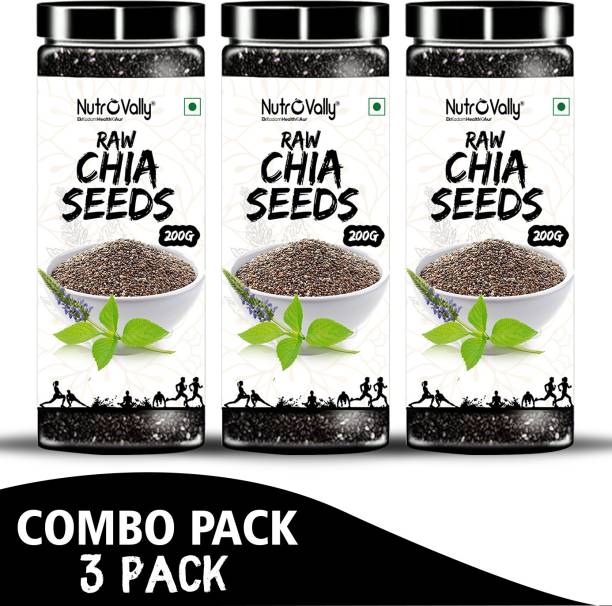NutroVally Raw Chia Seeds for Weight Loss Management with Omega 3 , Zinc and Fiber, Calcium Rich Seeds Chia Seeds