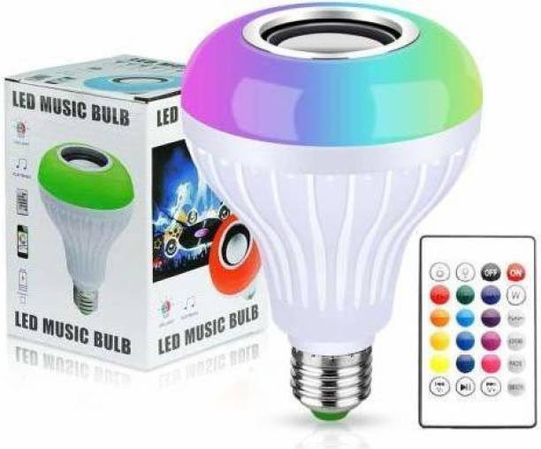 Wrapo Led Bulb with Bluetooth Speaker with Super bass Music Light Bulb + RGB Light Ball Bulb Colorful Lamp with Remote Control for Home,Bedroom Smart Bulb