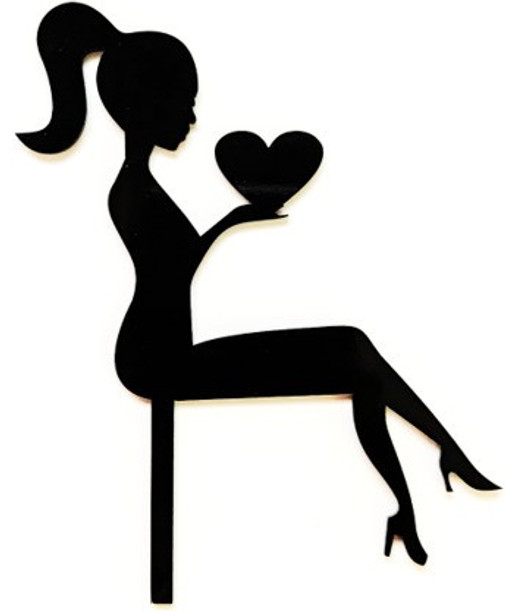 Top more than 86 sitting lady silhouette cake topper latest - in.daotaonec