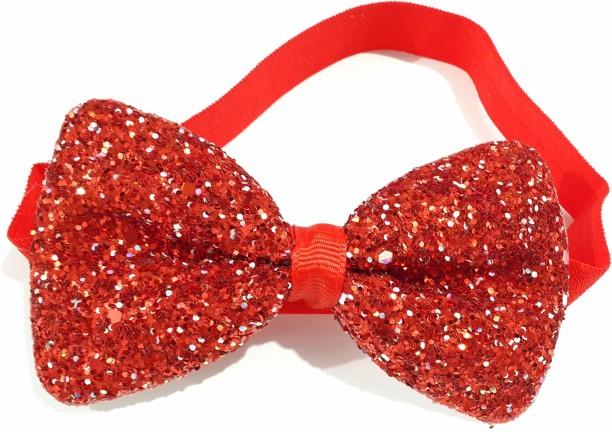 Red Glitter Mouse Toddler Hair Bow Set 