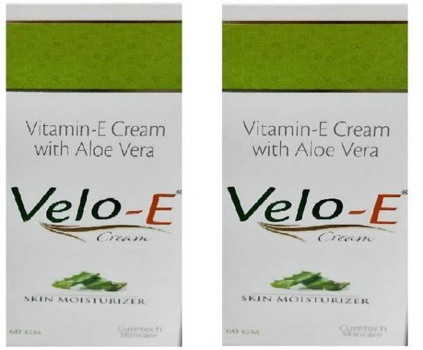 Curetech Skincare Velo-E With Aloe Vera Cream (60GM*2) 120GM Pack Of 2*60Gm
