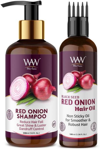 Waw skin cosmo Onion Shampoo & Red Onion Hair Growth Oil For Best Hair Care Combo kit