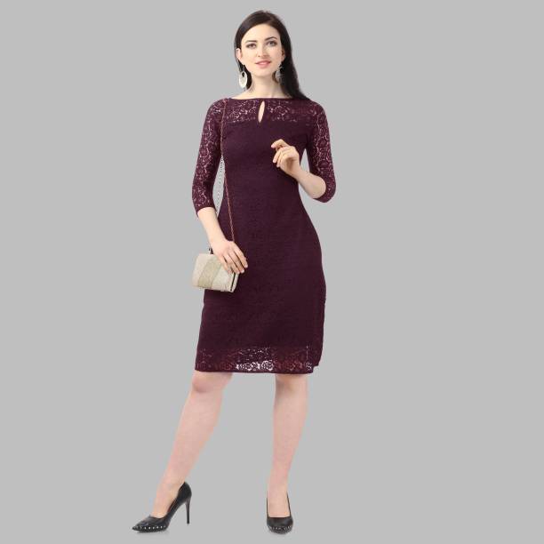 Sheetal Associates Women A-line Purple Dress