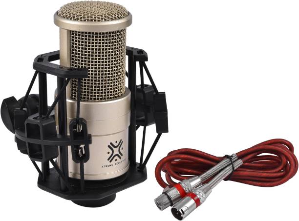 Xtreme Acoustics XA-C01-SL Condenser Microphone for Recording/Podcasting/Live Streaming/Home Studio/YouTube Videos, Comes with XLR Cable and an Attractive Flight Case Microphone