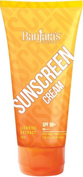 Banjara's Continuous Protection Sunscreen Cream SPF 50+ PA++++, Hydrating Sunscreen with LICORICE Extract |Highest level of Broad-Spectrum sun protection| Protects skin from UVA&UVB sun rays, Sun burn, hyperpigmentation and dark spots |Paraben & Sulphate Free | Non-Sticky | Non-Greasy | Ultra-Light| Clean Feel. - SPF 50+ PA++++