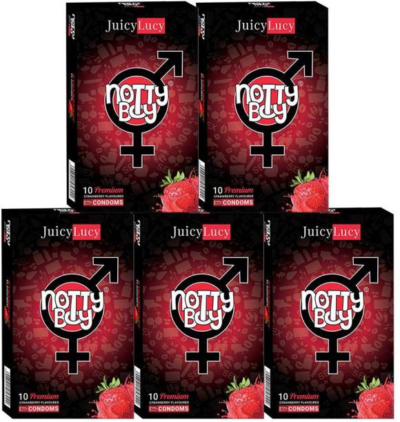 NottyBoy Strawberry Flavored Dotted Lubricated Condom