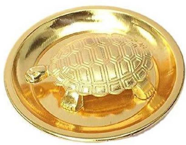 Livster Tortoise On Plate vastu kachua/Tortoise Plate/Gift/Astrology Kachua Plate Set Brass Yantra