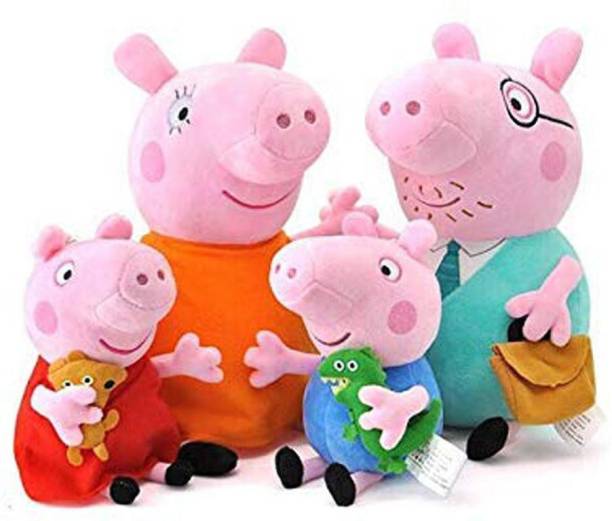 Lovey Dovey Pig Soft Toy | Birthday Gift for Girls/Wife | Soft Toys | Children Toys | Baby Toys Gift Items | Extra Large Lovable hugable Cute Giant Toys ( 4pcs Pig Set)  - 35 cm
