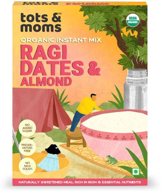 TOTS AND MOMS Instant Ragi Dates & Almonds Cereal