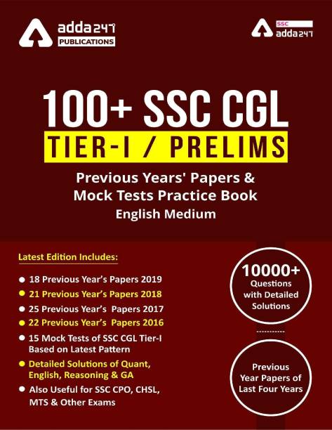 100 SSC CGL Books For Tier-I Previous Year Question Papers | English Medium Book