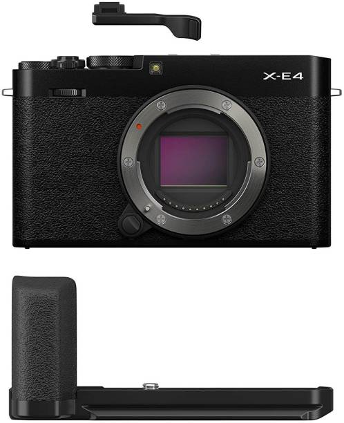 FUJIFILM X-Series X-E4 Mirrorless Camera Body with Accessories - Metal Hand Grip (MHG-XE4) and Thumb Rest (TR-XE4)