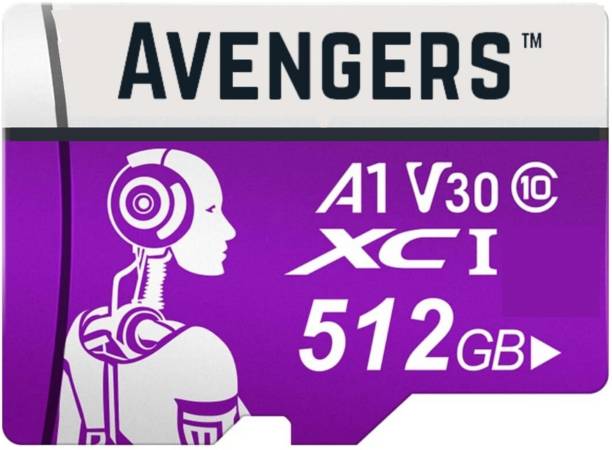 Avengers Max Data CANVA 4 512 GB MicroSD Card Class 10 40 MB/s  Memory Card