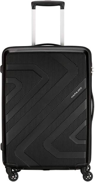 Kamiliant by American Tourister KAM Kiza Spinner trolley bags 68 CM Black Check-in Suitcase - 24 inch