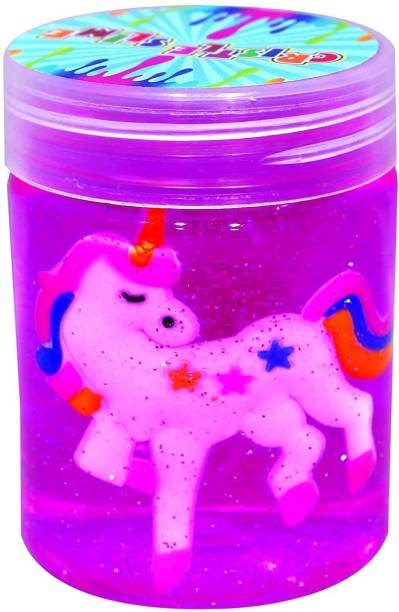 HK Toys Pack of 2 Designer Crystal Colorful Sparkling Glittery Slime Putty Mud Toy for Kids, Girls, Boys for Playing Birthday Presents (Unicorn) Multicolor Putty Toy