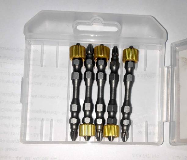 h9 Sand Blast Finish 1/4" Hex Shank Double End Magnetic Magnet Magnetizer Removable Ring Holder Screwdriver Bit S2 Tiawan Star Bits For Industrial & Home Use For Screwdriver Power Tool (Ph2 - Ph2 X 65Mm With Magnetic Ring) Impact Screwdriver Set