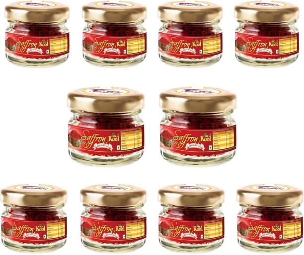 Mr.Kool Pure & Organic Saffron Wholesale Pack of 10 ( ISO Certified "A" Grade Saffron )