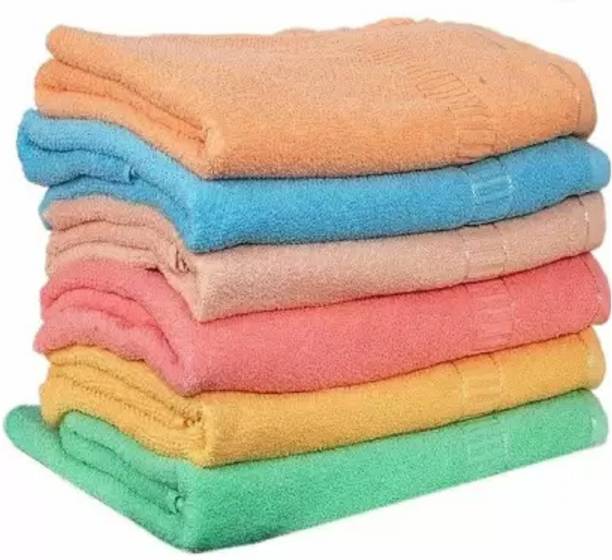 TOWN OF CLOTH Hand Towels Set of 6 Piece for Kitchen, wash Basin & Gym, Soft & Super Absorbent, Multicolor Napkins (6 Sheets) Multicolor Cloth Napkins