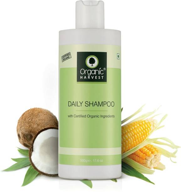 Organic Harvest Daily Shampoo For Men & Women Daily Hair Care, Improves Hair Texture, Best Organic Shampoo For Scalp Nourishment, 100% Organic, Paraben & Sulphate Free