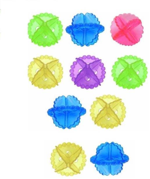 BIRONZA washing machine laundry dryer silicone ball Washing Washer Dry Laundry Balls Machine Ball Durable Clothe Cleaning Ball(set of 10)(multicolor) Detergent Bar