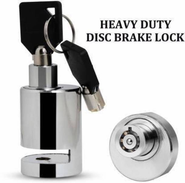 Getsocio Heavy Duty Stainless Steel Chrome Security Anti-Theft Lock for Motorcycle and Bicycle Disk Brake Safety Lock Disc Lock