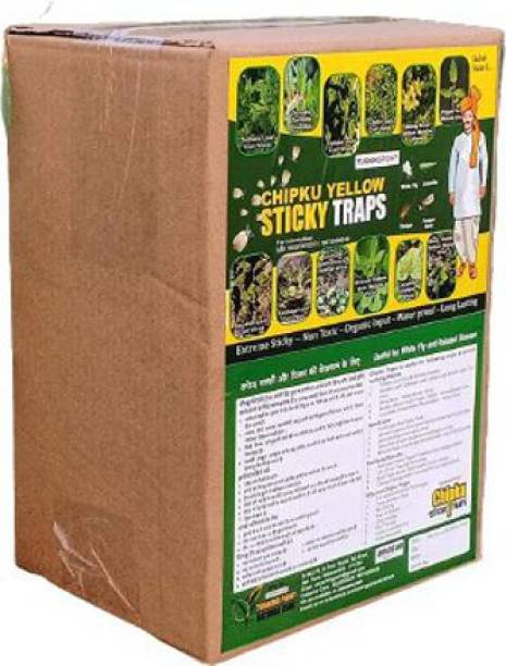 Chipku Insect Trap/Yellow Sticky Trap/with Double Side Butter Paper -200 x 300 MM Pack of 50 Nos