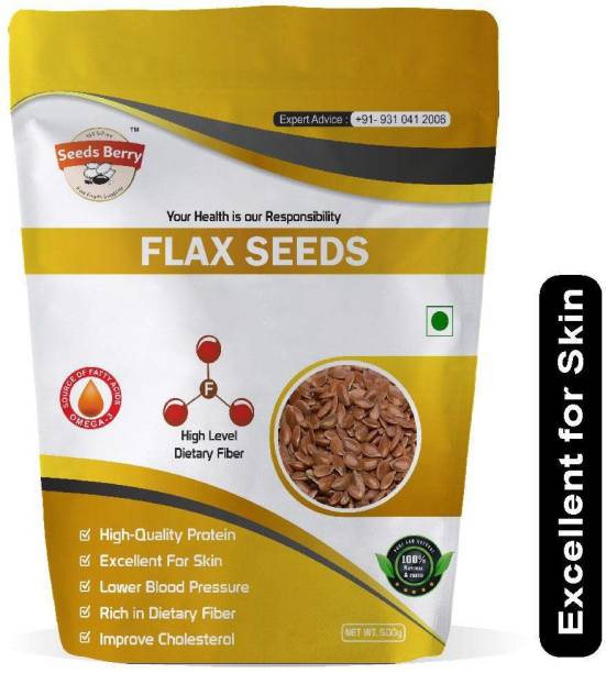 Seeds Berry Raw Flax Seeds - Fiber Rich with High Quality Protein, Weight Loss Brown Flax Brown Flax Seeds