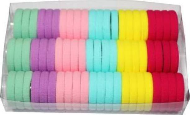 SHD COLLECTIONS Hair Band Rubber Band Multicolored Pack of 66 RUBBER BAND Rubber Band