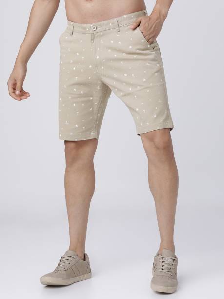 HIGHLANDER Printed Men Beige Chino Shorts